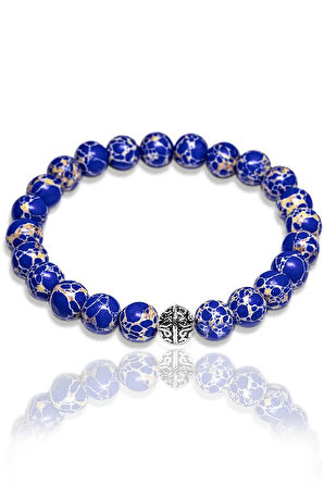 Sertifikalı Gümüş Aparatlı Mavi Varisit Taşı Bileklik