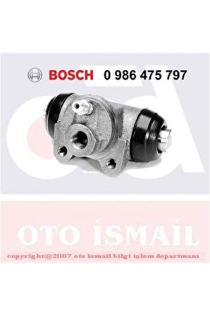 Bosch 0986475797 Fren Silindiri Laguna 1.6 16v 95-01 Peugeot 106 1.0-1.1-1.4-1.6 96 306 1.6