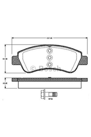Bosch 0986494027 Ön Balata P206-p207-p208-p307-c2-c3-c4-partner-berlıngo 137x51.4x18.8 0986