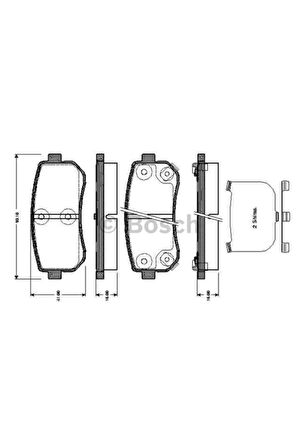 Bosch 0986494140 Arka Balata Accent Era 1.4gl-1.5crdı-1.6gls 05-10 -kıa Rıo 02 Kıa Ceed 07