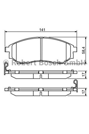 Bosch 0986494501 Ön Balata Qashqaı 1.5 Dci-1.6-2.0-2.0 Dci 07 Xtraıl 2.0-2.0 Dci-2.5 07 Kol