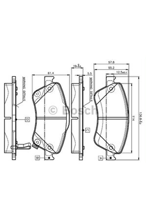 Bosch 0986tb3069 Ön Balata Aurıs-corolla 1.3 1.4d-1.4 Vvtı-1.6 Vvtı-1.8-2.0d-4d-2.2d 07 10