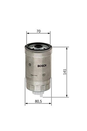 Bosch 1457434511 F026402010 Mazot Filtresi Metal Blue 1.6crdı 11 I30 2.0crdı 07-11 -i20 1.4