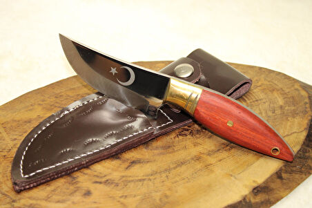 20 cm El Yapımı Paduk Saplı Bushcraft Avcı Bıçağı