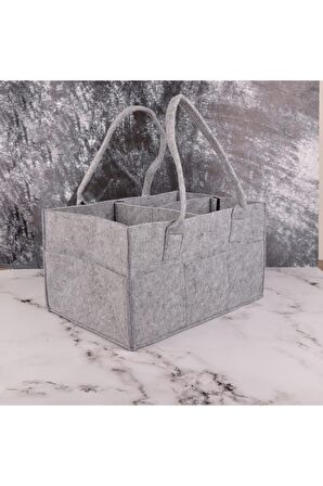 Çok Amaçlı Unisex Bebek Bakım Çantası Gri
