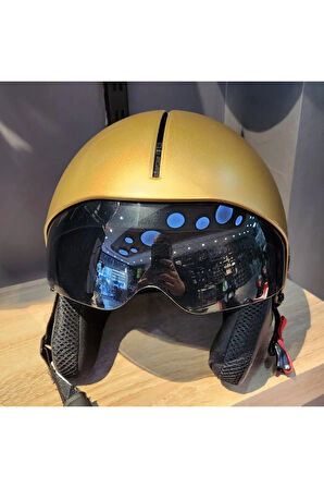 MAT GOLD ÇENESİZ KASK