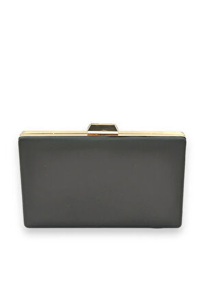 Siyah Renk Çizilmeyen El Izi Yapmayan Mat Saten Abiye Çanta Gece Çantası Portföy Clutch Düğün Nişan