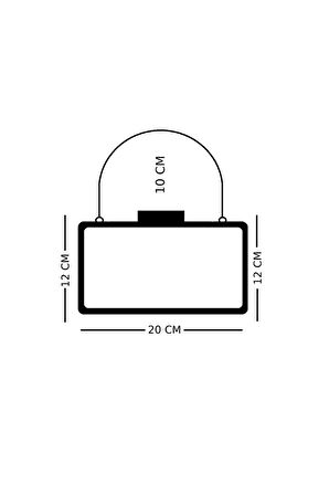 Vizon Renk Saplı Saten Kristal Taşlı Abiye Çanta Gece Çantası Kına Gelin Mezuniyet Çantası Clutch