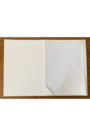 50 Adet Beyaz Sertifika Dosyası Sunum Evrak Dosyası Baskısız 300 gr A4