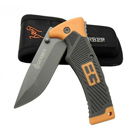 Gerber Bear Grylls 113 Turuncu Kamp Çakı 21cm - Manuel, Kemerlikli