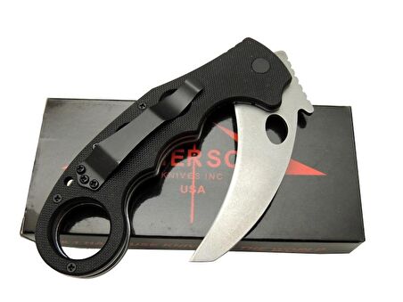 Böker Emerson 1417 Siyah Karambit Kamp Çakı 20cm - Manuel, Kemerlikli, Kutulu