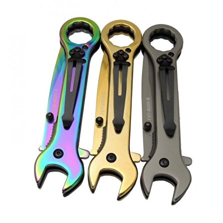 Columbia 8000B Anahtar Görünümlü Siyah Kamp Çakı 19 cm - Otomatik, Metal Sap