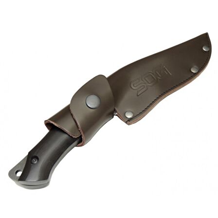 Sog Vaquita Kukri 807B BK Eskitme Outdoor Bıçak 27cm - Ahşap Sap, Deri Kılıf