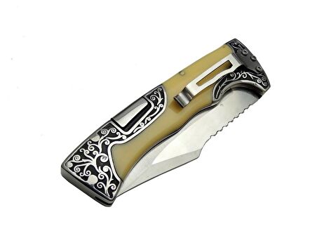 Columbia A3157C Av / Kamp Çakı 23 cm - Sedef İşlemeli Saplı