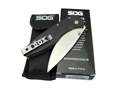 Sog AE01-CP Kamp Çakı 23 cm - Siyah Fiber Sap, Kılıflı