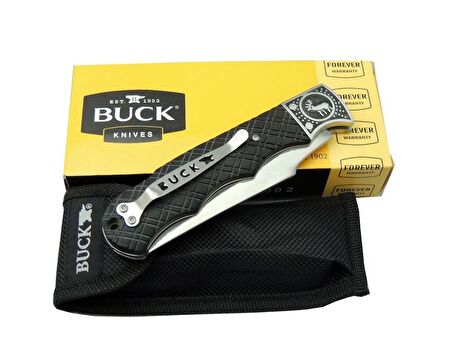 Buck Knives BK-006BK Çakı 23 cm - Geyikli Sap, Kılıflı, Kemerlikli