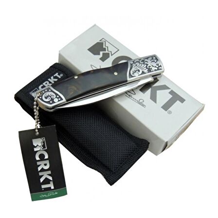 CRKT CR 0144 KHV Kamp Çakı 18 cm - Sedef Saplı, Kılıflı, Kutulu
