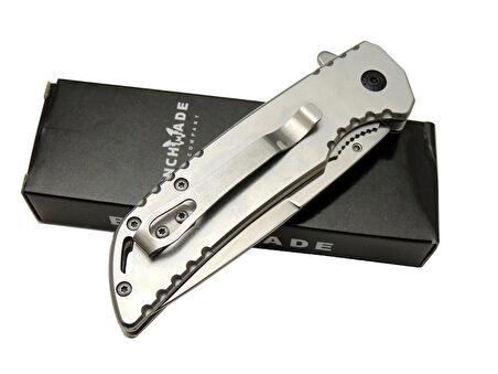 Benchmade DA56 Kahverengi Kamp Çakı 20cm- Yarı Otomatik, Kemerlikli, Ahşap - Metal Sap