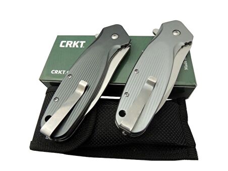 CRKT K280 TPX Geniş Kamp Çakısı 22 cm - Metal Saplı, Otomatik, Kılıflı, Kutulu