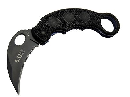 X14 5.11 Siyah Karambit Koleksiyon Çakı 16 cm - Plastik Sap