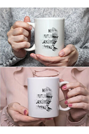 Atatürk Baskılı Kupa Bardak – Mustafa Kemal Atatürk Temalı Seramik Hediyelik