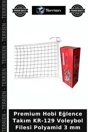 Premium Hobi Eğlence Takım KR-129 Voleybol Filesi Polyamid 3 mm