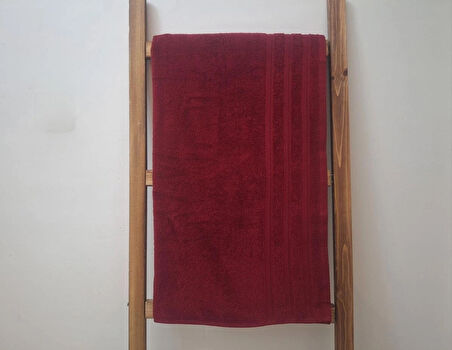 Bordo Renkli %100 Pamuklu Banyo Havlu Seti (70 x 140 cm Banyo Havlusu 50x90 cm Baş Havlusu)