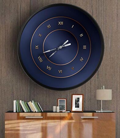 Dekoratif 3D Baskı Yuvarlak Duvar Saati-187