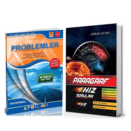 Apotemi Problemler ve Hız Renk Paragraf Soru Bankası Seti 2 Kitap