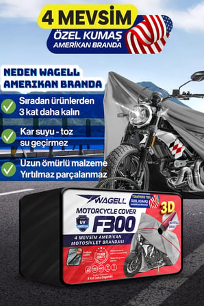 Bisan Rival  Amerikan Fitilli Motosiklet Brandası Çadır Örtü - Miflonlu