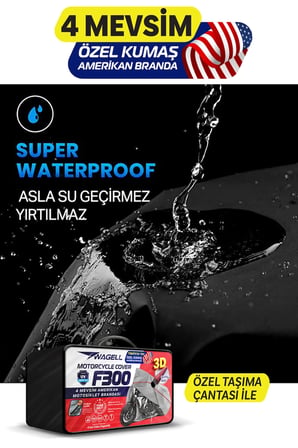 Kuba Trendy XC 50  Amerikan Fitilli Motosiklet Brandası Çadır Örtü - Miflonlu