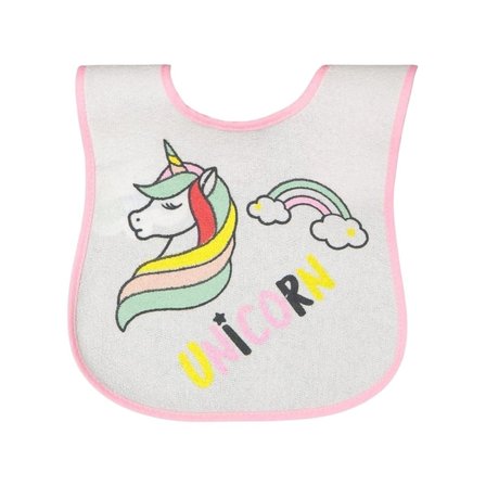 BUUDE 7511 Yenidoğan 0-3 Ay Unicorn Baskılı Bebek Mama Önlüğü