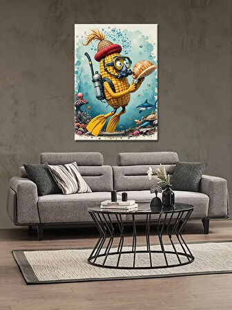 Bedeko Dalgıç Mısır Koçanı Ahşap Tablo