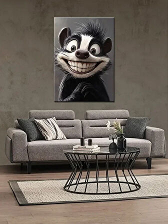 Bedeko Sevimli Porsuk Ahşap Tablo