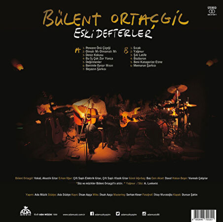 Bülent Ortaçgil Eski Defterler - Plak