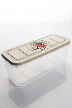 3'lü Zaman ve Tarih  Göstergeli Buzluk % Dipfriz Saklama Kabı