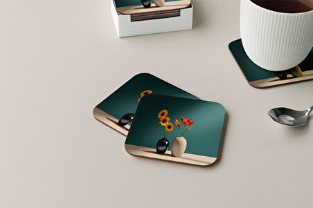 Dekoratif Bardak Altlığı Çiçekler 118