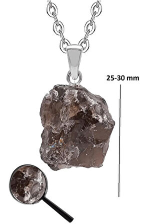 Sertifikalı Ham Işlenmemiş Dumanlı Kuvars Taşı Kolye