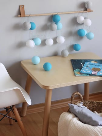  Sky Blue Işıklı Top Aydınlatma