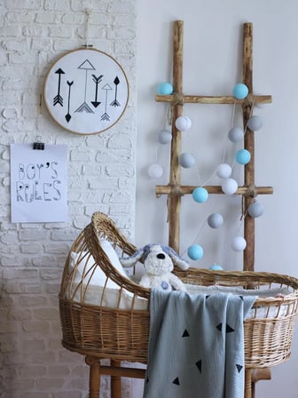 Blue Gray Işıklı Top Aydınlatma