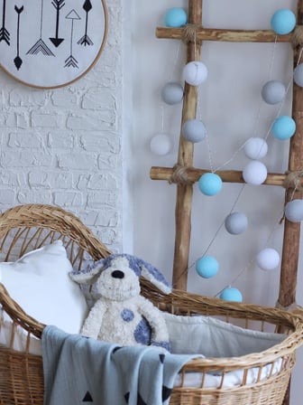 Blue Gray Işıklı Top Aydınlatma