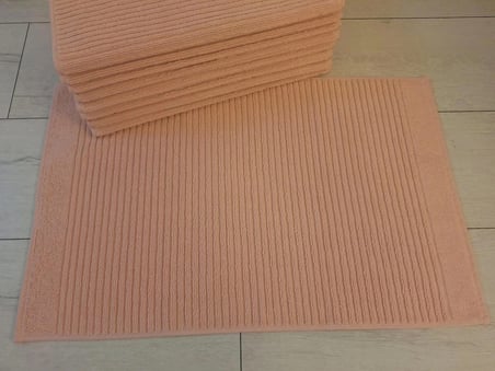 % 100 Pamuklu Havlu Paspas Pudra Rengi Tekli 50x80 Cm