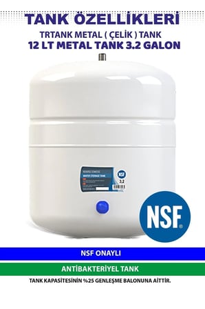 12 Lt Su Arıtma Cihazı Tankı Nsf Sertifikalı
