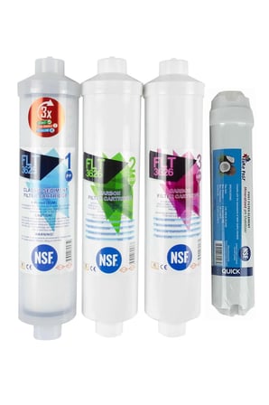 Su Arıtma Cihazı Filtresi NSF Onaylı 6'li AQUATURCO Membranlı Set 100 GPD
