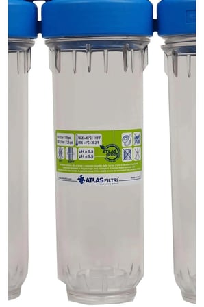 Atlas 10" Üçlü Daire Girişi Su Arıtma Cihazı (ithal) Boş Filtre Kabı