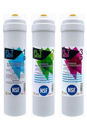 Su Arıtma Cihazı Filtresi NSF Onaylı 5'li AQUATURCO Membranlı Set 100 GPD