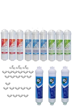 Kapalı Kasa Su Arıtma Cihazı Filtresi Inline 2 Yıllık Bakım Seti (membransız Set)