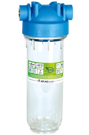 Atlas Filtri Atlas 10 Inç Dp Mono Housıng 3/4" Tekli Filtre Kabı Boş