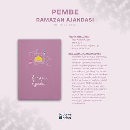 Ramazan Ajandası - Normal Seri - Pembe