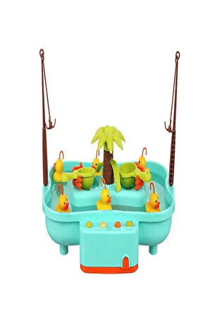 Toys 2606 10 Parçalı Pilli Müzikli ve  Havuzlu Ördek Yakalama Oyunu